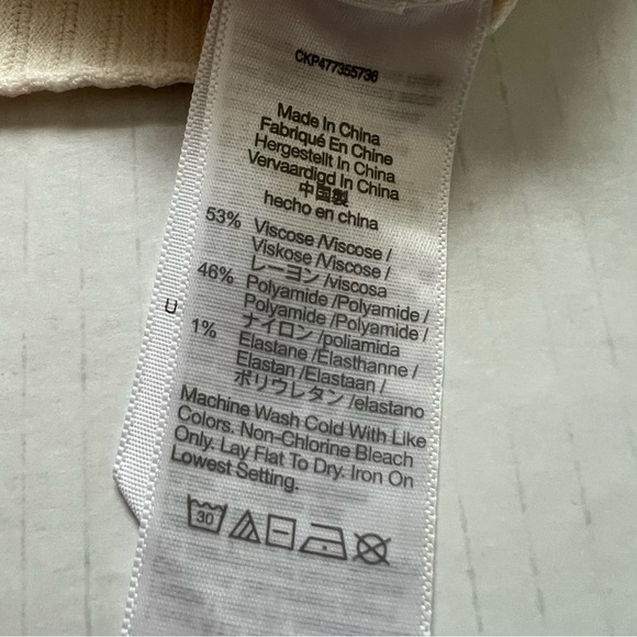 NWT Madewell Sculpt Ottoman Crop Sweater Tee Bright Ivory SZ XXS - Picture 8 of 13